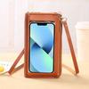 Touchscreen Mobile Phone Bag Female Oblique Cross Anti-theft Multi-function Shoulder Transparent Mini Bag Wallet Mobile Phone Bag