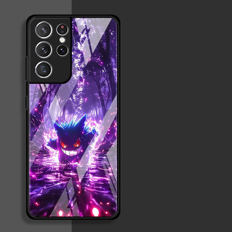 

Anime Pokemon Gengar Luxury Phone Cover Glass Case for Samsung Galaxy S26 S25 Ultra S23+ S22 S25+ S21 S24+ S20 FE S23 Plus S24 Galaxy S21 FE 5G