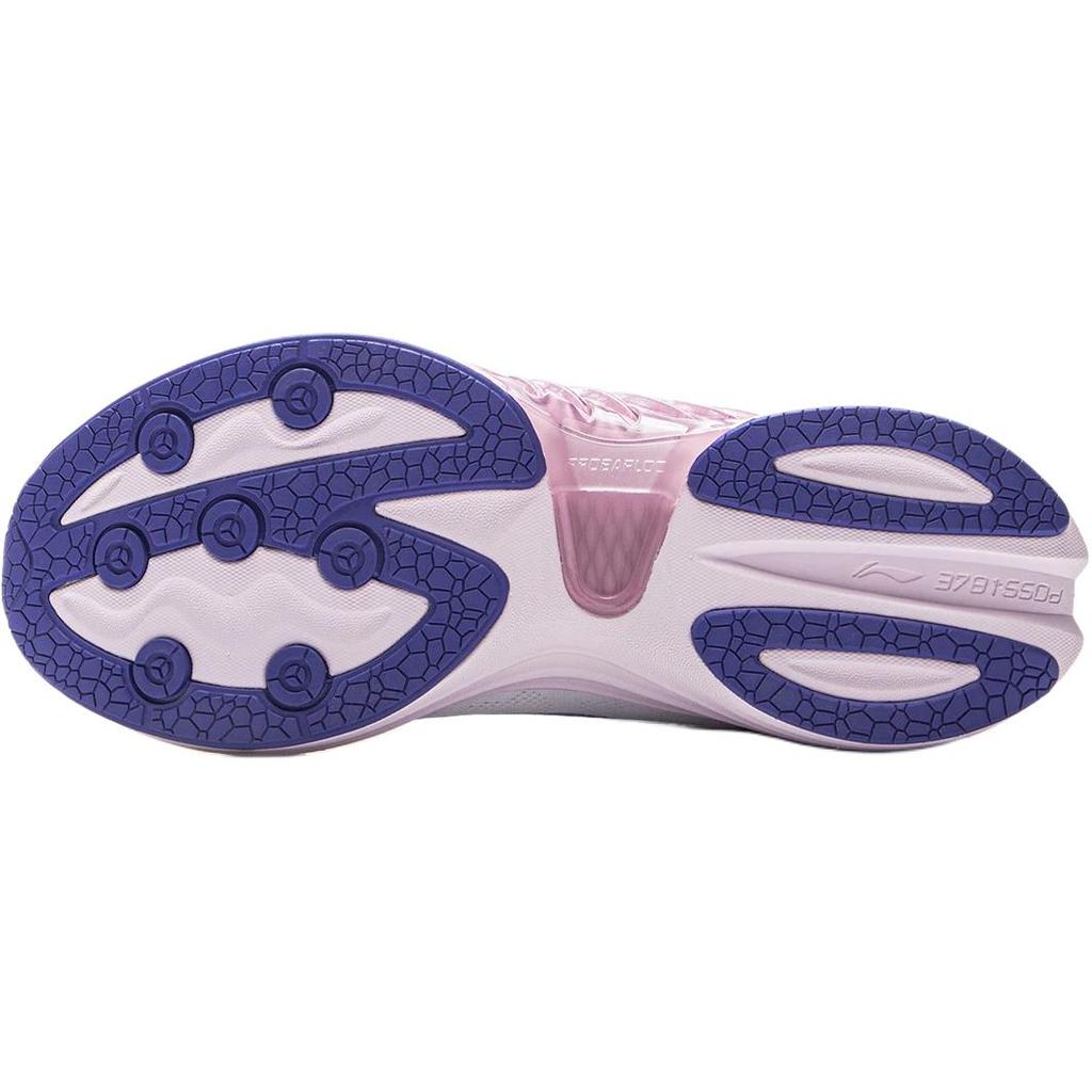 Li Ning Kids Running PU Classic Versatile Shock Absorption Rebound Breathable Low Top Running Shoes Kids Running Shoes Purple YKFV184-2