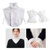 Detachable False Collar Girls Wrist Cuffs Clothes Choker for Shirt or Dress Ruffled Lapel Shawl for Lady Girl Choker