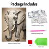 DIY Pearl Diamond Art Painting Kits for Adult and Beginners, Majestic Elephant Sparkling Painting Craft Home Wall Decor Handmade Gift