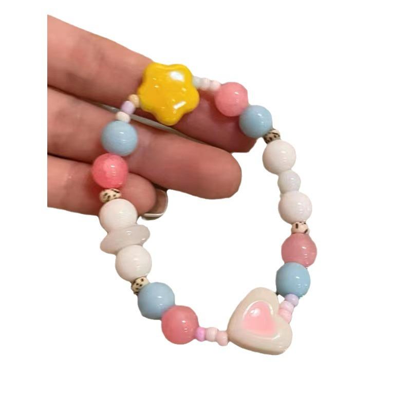 Macaron Cream Beaded Bracelet Sweet Love Star Bracelet Cute Niche Design Girlfriend Accessories
