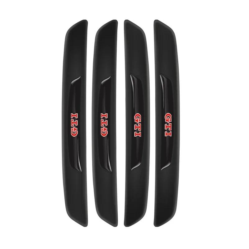 

New 4Pcs Car Door Rearview Mirror Anti-Collision Strip Stickers Accessories For GTI Volkswagen R-Line Golf Passat R GTD CC