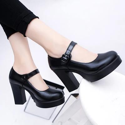 Fashion Women Mary Jane Shoes 2024 Thick Heel Platform Women's High Heels Trendy Comfortable Women's Shoes