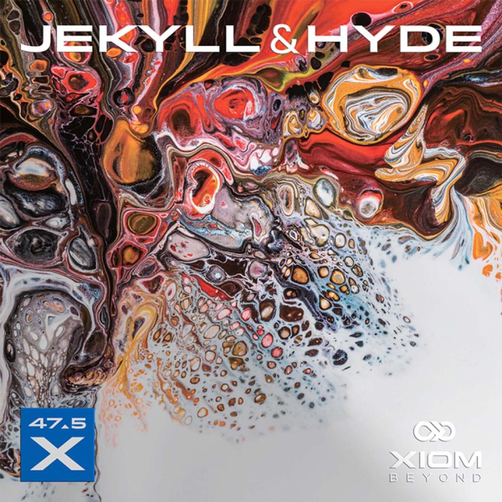 XIOM Jekyll & Hyde X47.5 Table Tennis Rubber, Red (RD) 2.1, 11191