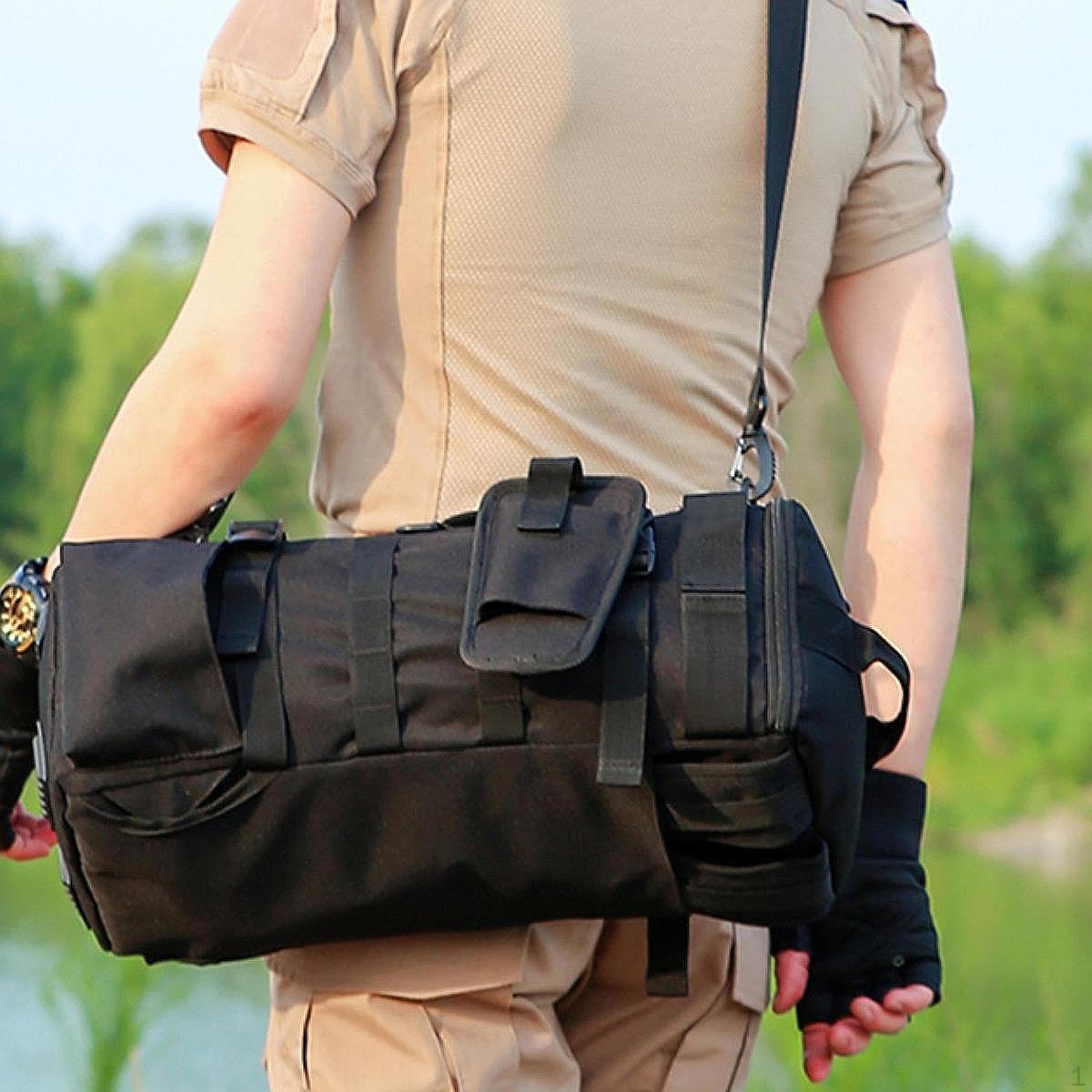 

Рыболовный рюкзак большой вместимости, удобная для переноски, износостойкая многофункциональная водонепроницаемая сумка для походов чёрный