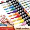 Quick-Dry Liquid Ink Acrylic Marker - Soft Tip, Single Pen with Selectable Colors, Perfect for Students