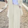 Korean Style 2025 Loose Casual Padded Shoulder Suit Jacket - Multiple Colors
