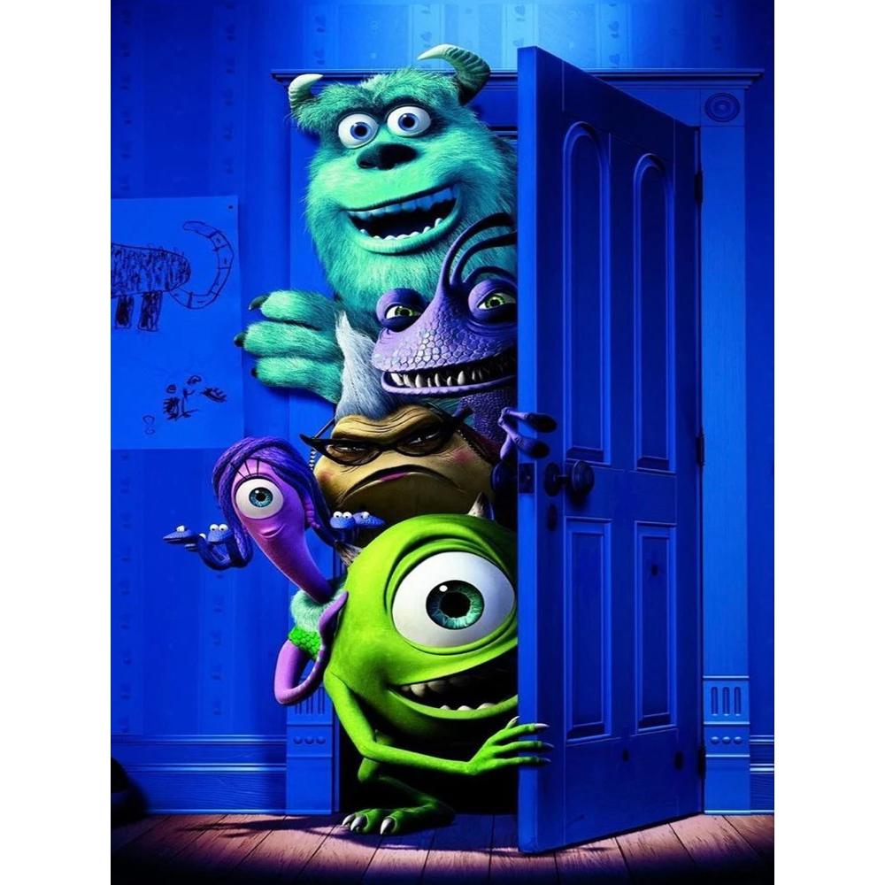 Monsters Inc Diamond Embroidery Cartoon Round Diamond Painting New Mosaic Puzzle Rhinestones Home Wall Decor