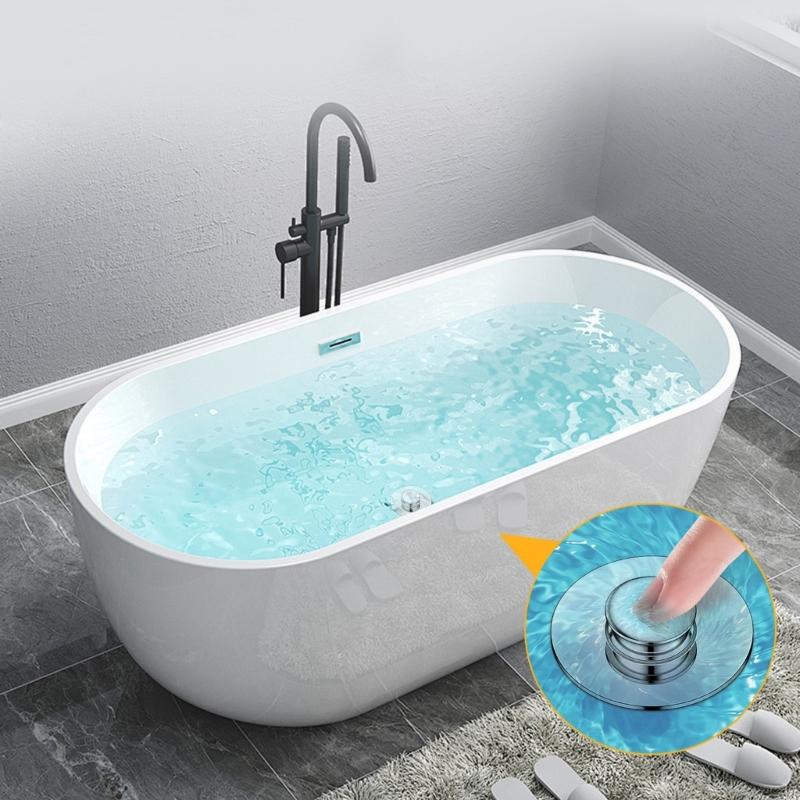 Enhances Double Function Bathtubs Plug & Strainer Popup Styles 2 In 1 Bath Tub Drain Plug And Hair Collector Popup Stop