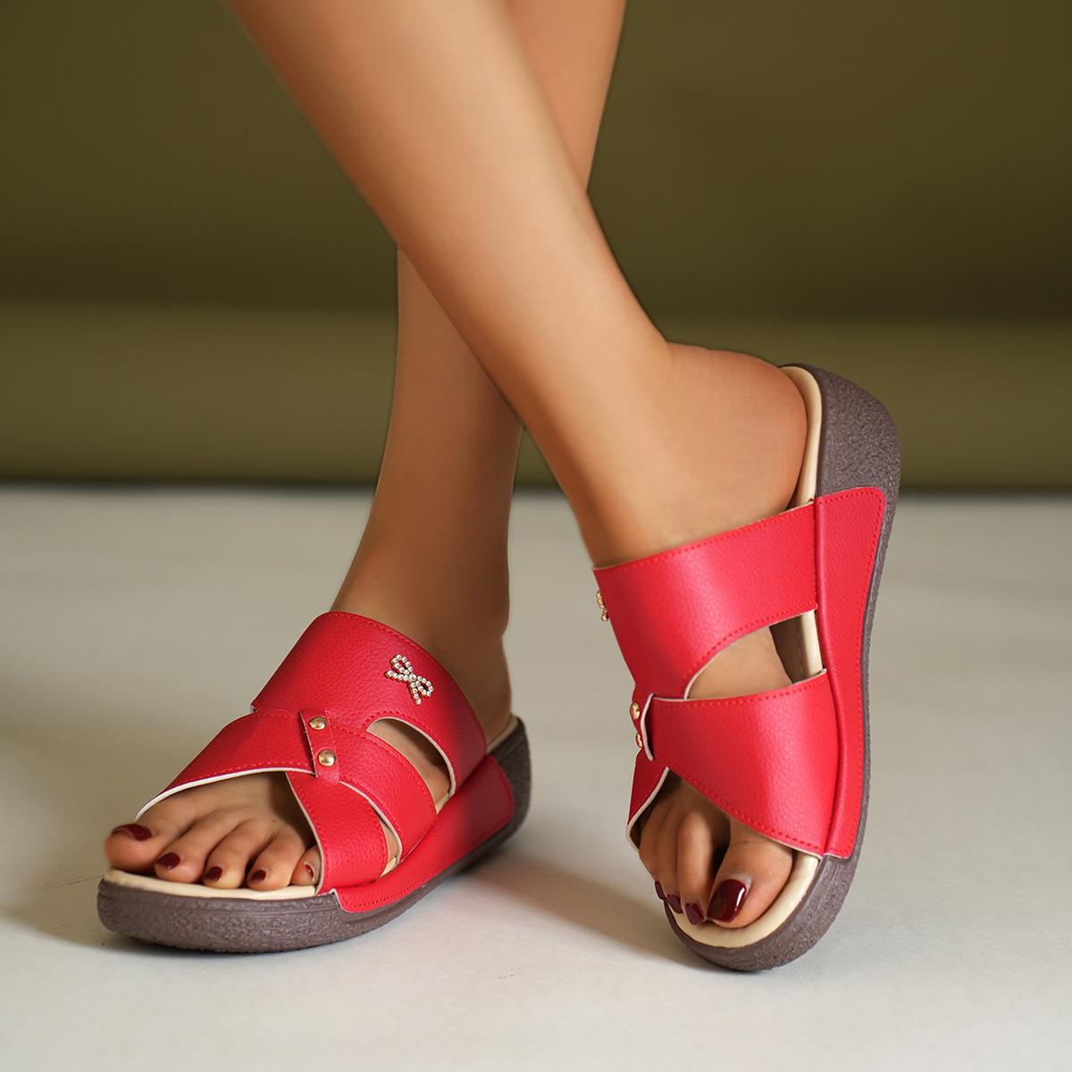 Летние новые тапочки женские клинья повседневная мода женские сандалии 36