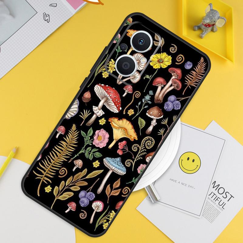 Trippy Mushroom For OPPO Reno 12F 14F 13F 11F 10 11 12 13 14 Pro 7 8 Lite 8T OPPO Find X6 X5 X8 X9 Pro Case
