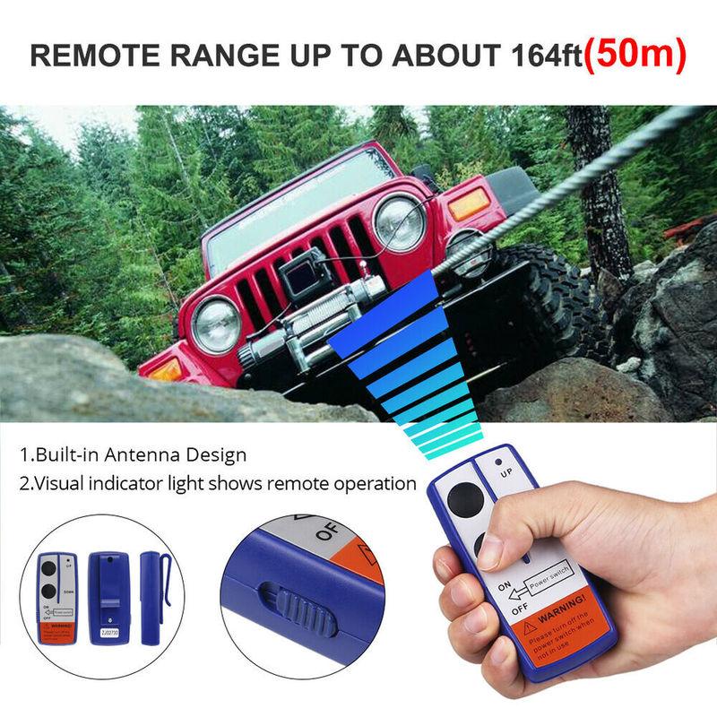 Universal 12V 24V 250A Winch Remote Contactor Winch Control Solenoid Relay Twin Wireless Remote Recovery For Car Jeep Motorcycle