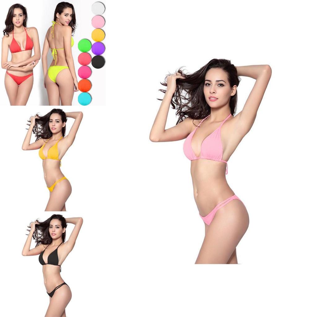 Premium Quality Thong Bathing Suit High Waist Swimsuit Beautiful Solid Brazilian Bikini Set For Women