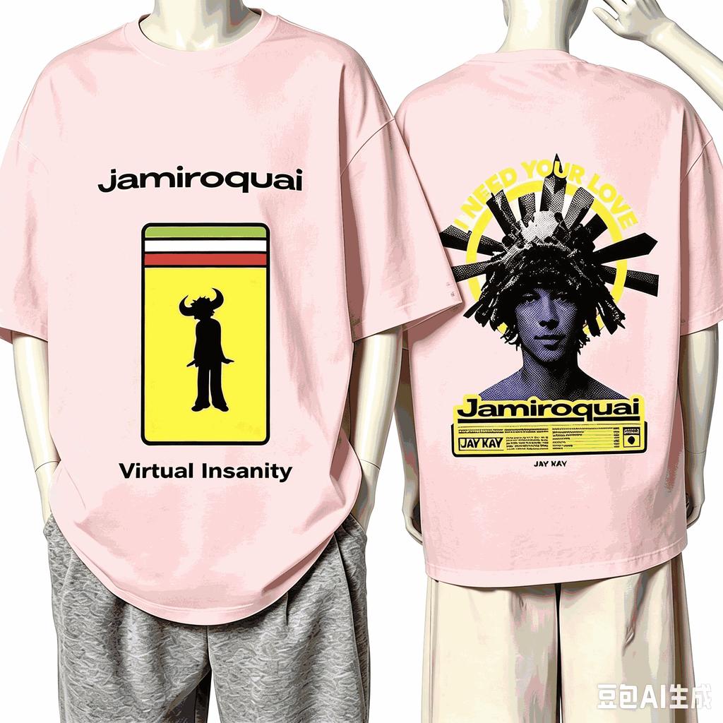 Jamiroquai Maglietta Regalo per Fan Unisex Unisex Harajuku Oversize Unisex Manica Corta Streetwear Alta Qualità Coppie Traspirante Morbida