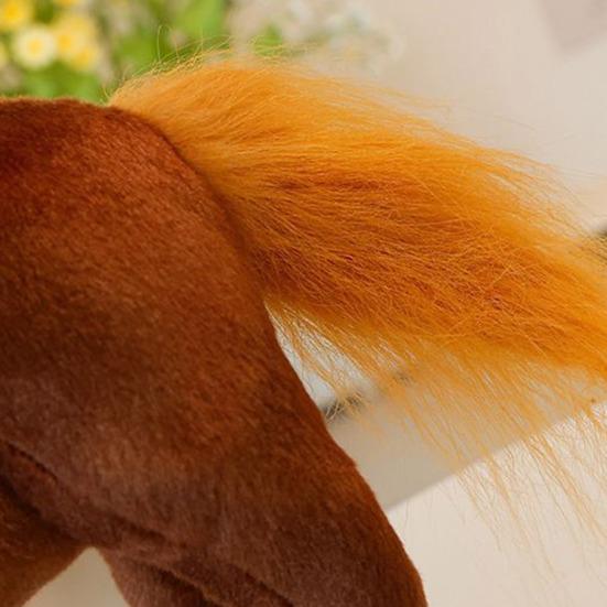 Kids Horse Doll Fleece Fabric Foal Shape Doll PP Cotton Filling Easy To Maintain Children Playroom Horse Companion