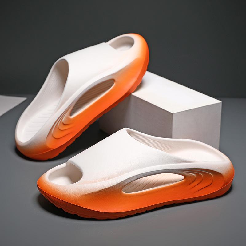 2025 Trendy Couple's Non-Slip Thick-Soled Beach Slippers: Simple, Versatile One-Strap for Indoor & Outdoor Use