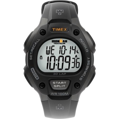 Timex Men's T5E901 Ironman Traditional 30-Lap Watch with Gray/Black Resin Strap