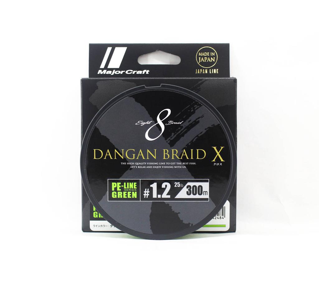 Major Craft Dangan Braid X Line X8 300m P.E 1.2 Grün DBX8-300/1.2GR (2484)