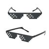 Mosaic Funny Quirky Women Glasses Black Pixel Vintage Shades Eyewear For Men Birthday Wedding Party Cosplay Supplies