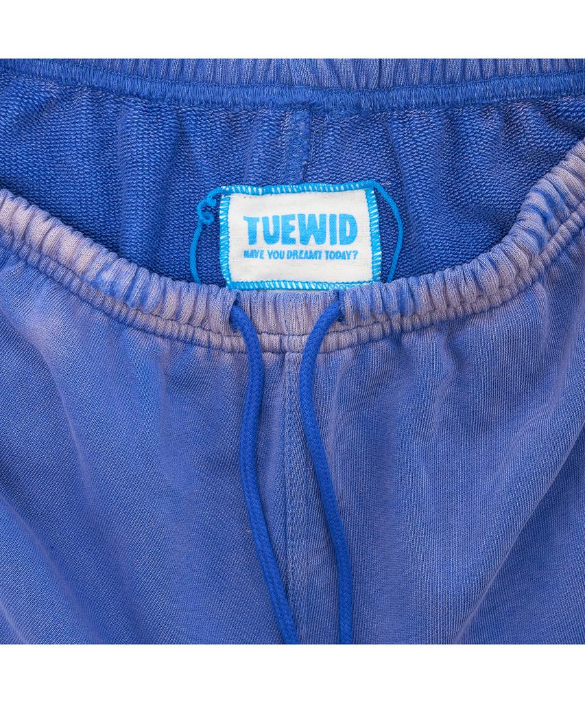 TUEWID Tuewid Classic Embroidery Sweatpants In Drop Loose Fit (Blueberry Blue)