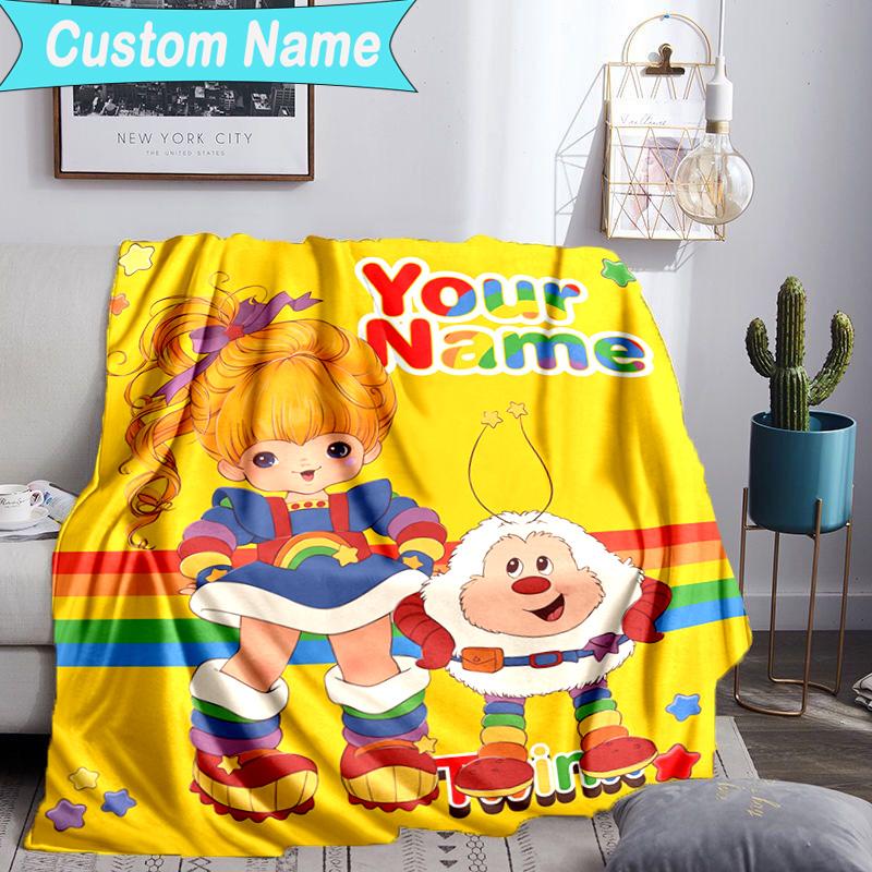 Custom Name Blanket Rainbow Adventure Blanket Bedding Blanket for Travel, Camping, Living Rooms, Offices, Sofas, Fan Christmas gift