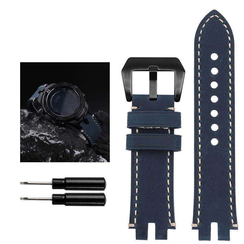Für Casio Armband PRG-300 PRW-3000 PRW3000/3100/6000/6100Y PROTREK Serie Vintage Rindsleder Kopfband Uhrenarmband Armband mit Werkzeugen