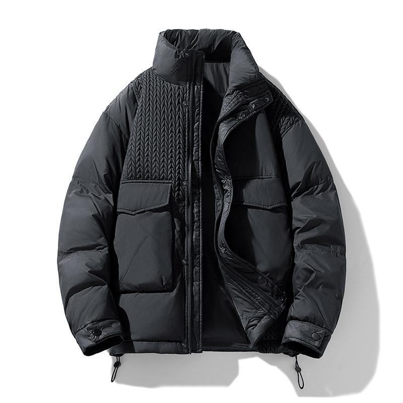 

Уличная куртка-пуховик Универсальная белая куртка-пуховик Мужское пальто M чёрный