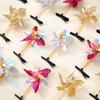 Zarter Ponyclip Windrad Y2K Haarspangen Clip Haarnadel mit Glitzer Süße Mädchen Dame Mini Windrad (10 Stück)