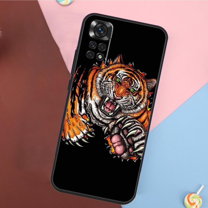 Fashion Animal Tiger Art Cover For Xiaomi Redmi Note 13 14 Pro 12 11 9 10 9S 10S 11S 12S Redmi 14C 10C 12C 13C Case