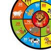 Double Sided Dart Board for Kids Dart Plate 29inch Durable Indoor Outdoor Party Games Toys Target Board with 12 Sticky Balls