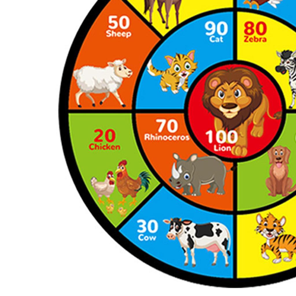 Double Sided Dart Board for Kids Dart Plate 29inch Durable Indoor Outdoor Party Games Toys Target Board with 12 Sticky Balls