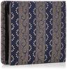 [Indenya] Bifold Wallet with Bill Compartment J 2006-14-009 Navy Blue Deerskin with White Lacquer and Claw Arabesque Pattern