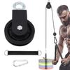 Gym Cable Pulley System Set, 360 Degree Rotating Silent Pulley with Carabiner and Strap, Practical Replacement Parts for Pull Down Workout