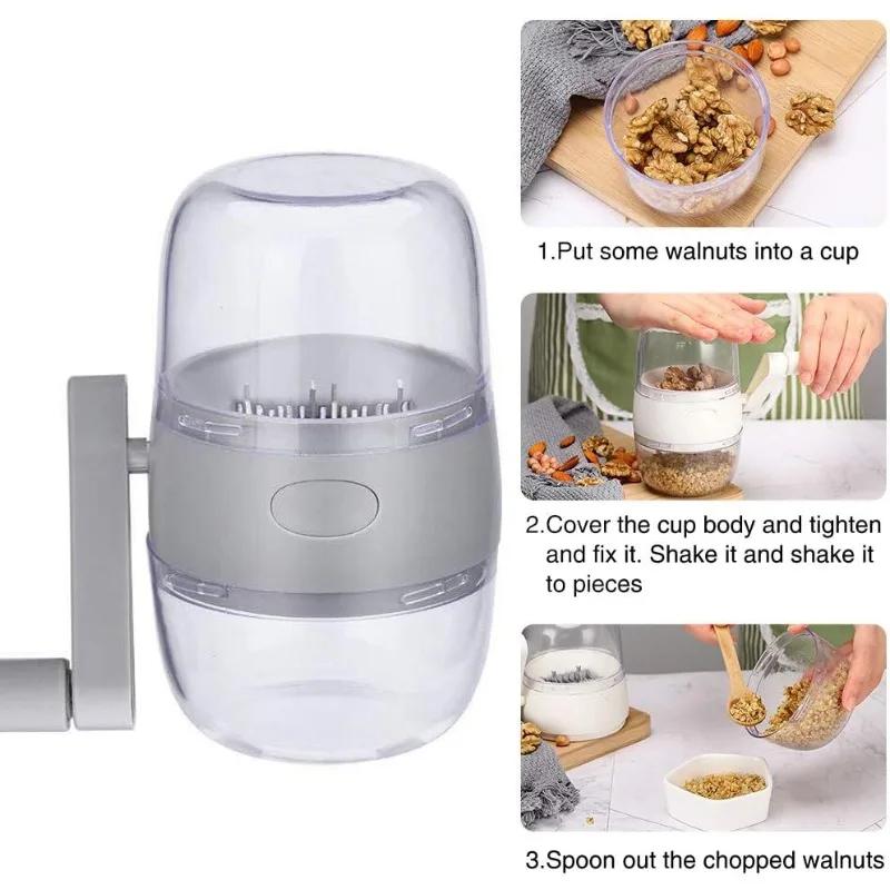 Multifunctional Nut Chopper Manual Food Grinder Crusher Hand Crank for All Nuts Pecans Walnut Groundnut Grinder