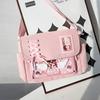 New College Style Ita Shoulder Bag Large Capacity Women Casual Crossbody Bag Cute Girls Transparent Bag Y2K DIY Display Handbags