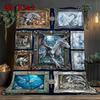 Fantasy Dragon Compilation 2D Flat Pattern Flannel Blanket, High Quality All Seasons, Home Decor, Warmth and Comfort, Perfect for Christmas Gifts.