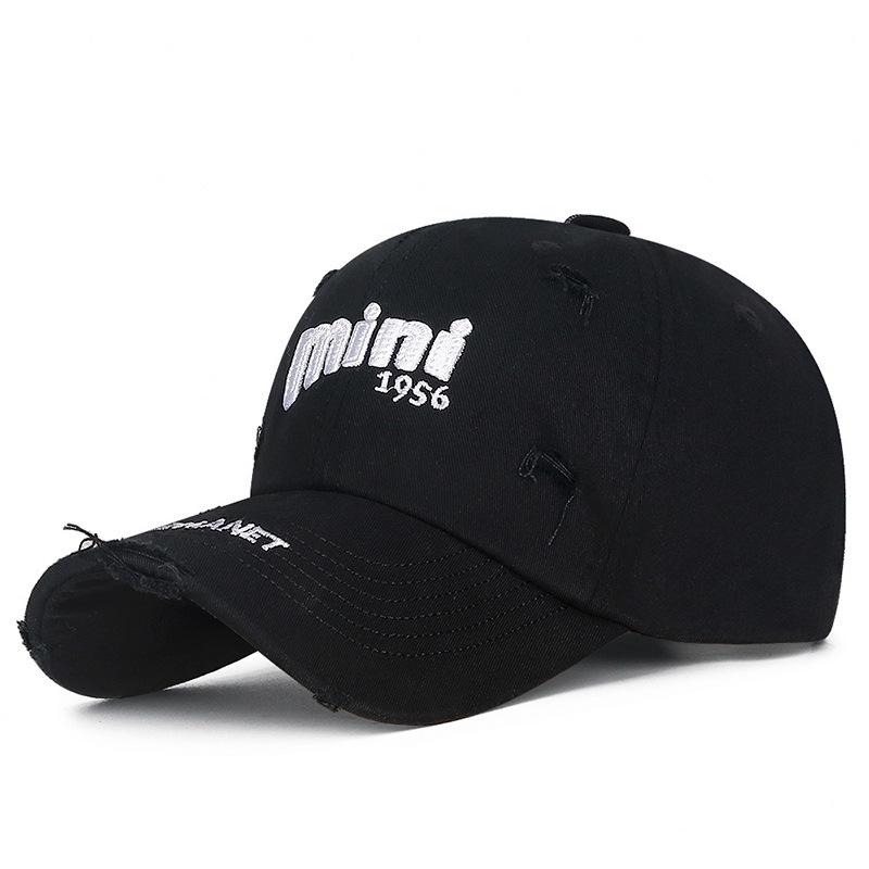 Spring Autumn Holes Baseball Cap Letters Embroidery Sunshade Cap for Men Women