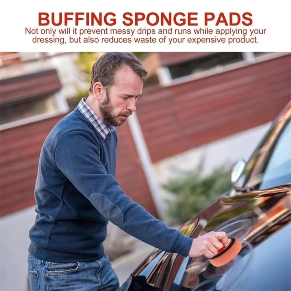 6Pcs Polisher Power Handle Waxing Sponge Handle Car Wax Applicator New Foam Wax Pad Auto Polisher