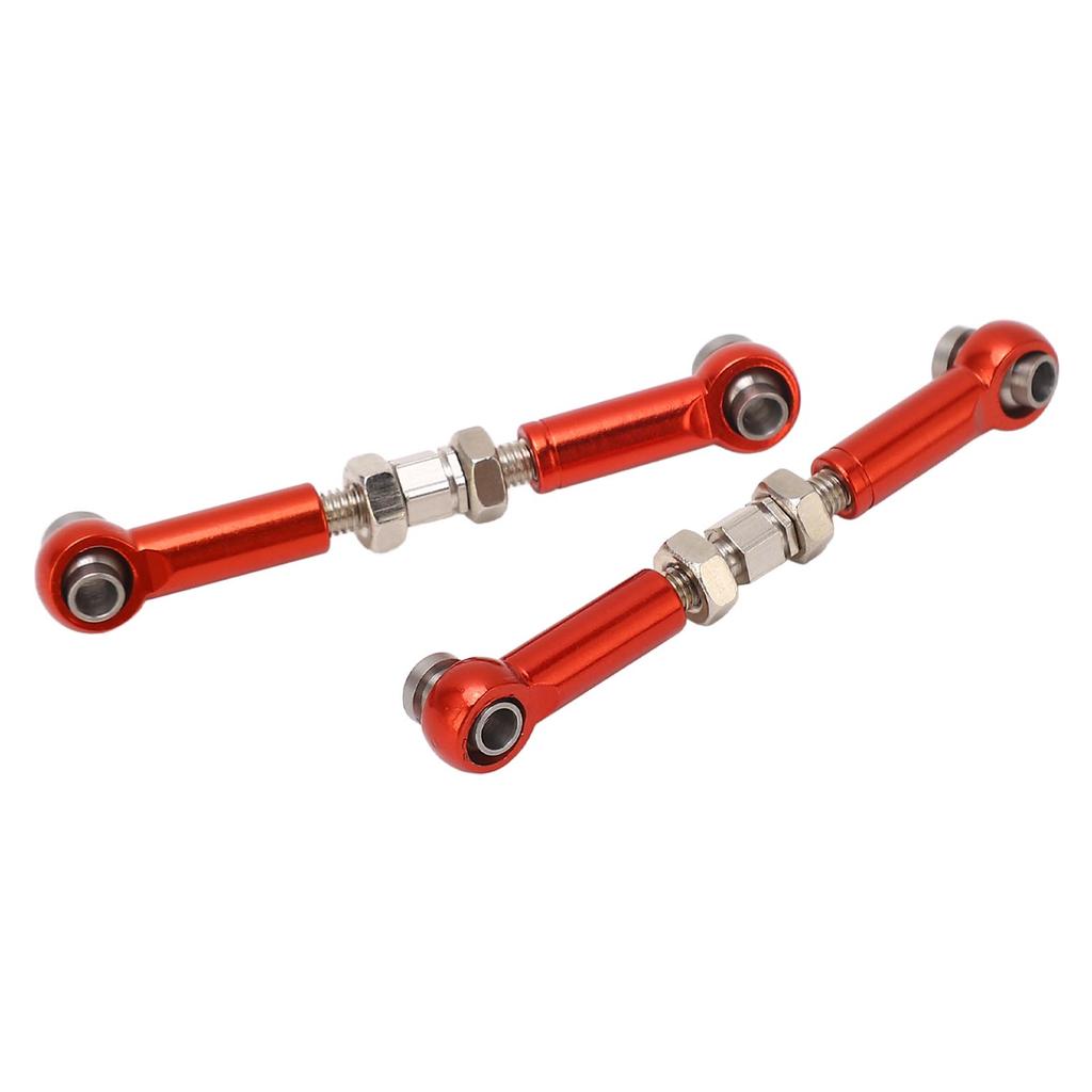 2PCS RC Steering Link Rod Servo Pull Linkage Arm Aluminium Alloy RC Car Parts for MJX 14210 14209 16208 16209 1 14 Red