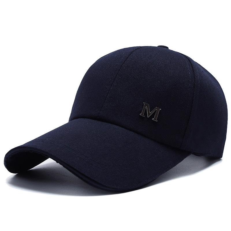 New Men's Middle-aged and Old Baseball Cap Spring and Autumn Outdoor Fashion Visor Casual Canvas Alphabet Cap