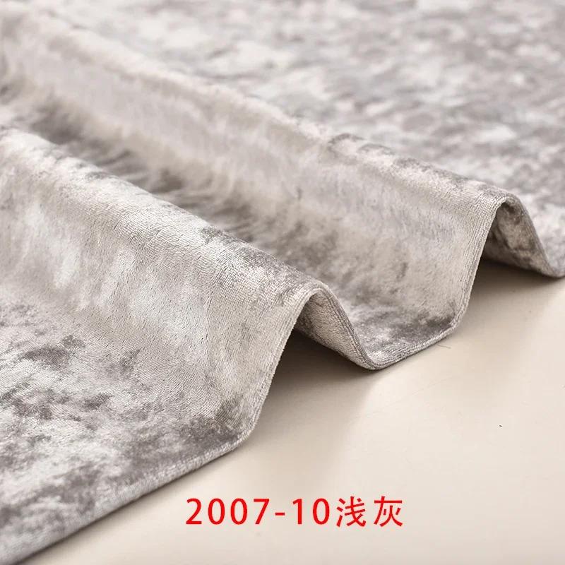 Verdickter Eisblumen-Samtstoff pro Meter für Polsterung, Vorhänge, Sofabezüge, DIY-Nähen, Veloursstoff, Weich, Schwarz, Grün, Rot