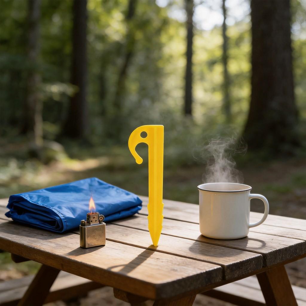 Camping Tent Pegs With Plastic Spiral Nails For Outdoor Shelter Securement