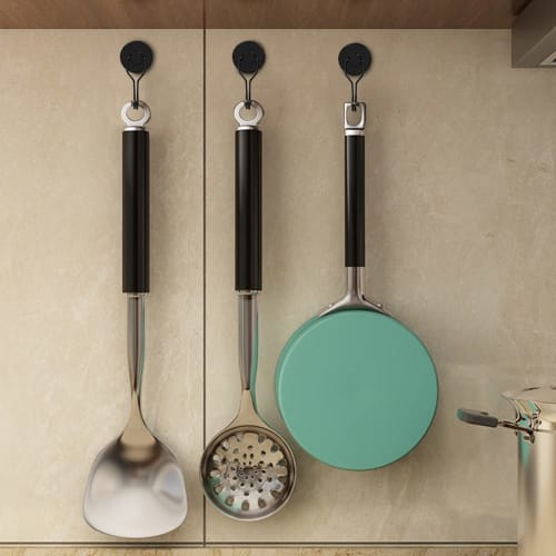 Strong Magnetic Hooks, Rustproof, 25mm Diameter, 12kg Vertical Load Capacity, Kitchen Storage, Refrigerator, Office, Bathroom, Magnetic Storage Hooks