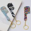 Portable Mini Comb Cute Keychain For Women Backpack Pendant Bag Decor Colorful Key Chains Car Keychains Travel Hair Accessories