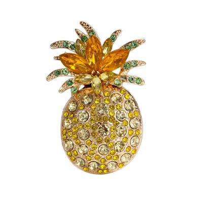 Colorful Enamel Fruit Pineapple Brooch Made From Sturdy Alloy Material Perfect As A Stylish Fashion Accessory