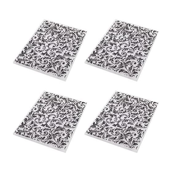 HAMILO Embossing Template Plant Paper Craft Card Set of 4