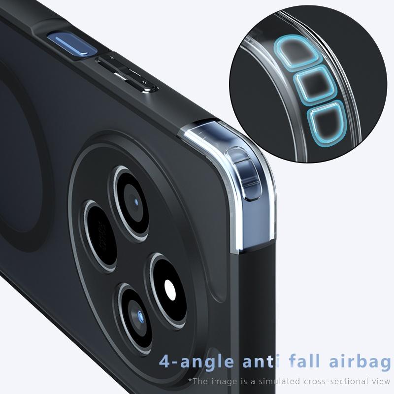 For Redmi 14C Case Matte Magsafe Drop-proof Built-in Airbag Corner Non-yellowing Material Soft Cover