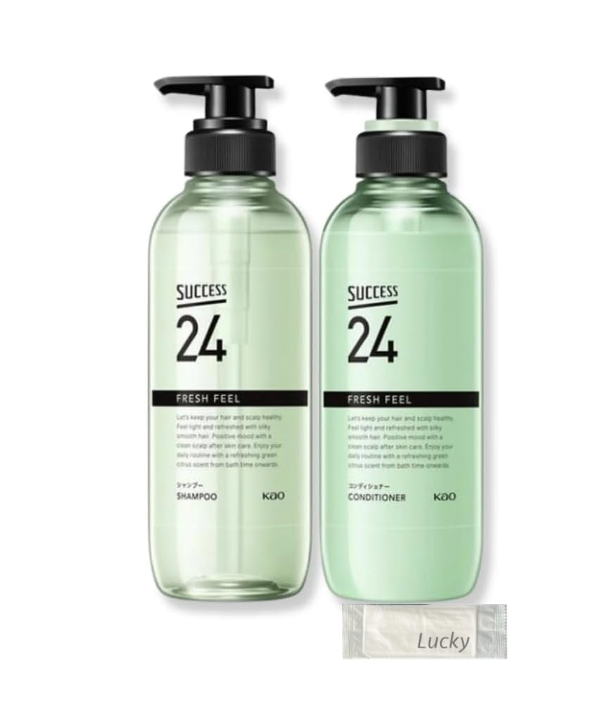 

[Set sale] Success 24 Fresh Feel Green Citrus Scent Shampoo 400ml + Conditioner 400ml with bonus