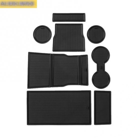

Бесплатная доставка для Tesla Model 3 2018 Gate slot Cup Mat Storage Model 8PCS Car 8PCS